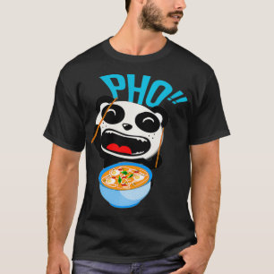 Pho-Suppe Vietnam Ramen Lachender Panda Chinesisch T-Shirt