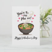 Pho Valentine's Day Holiday Card Feiertagskarte (Stehend Vorderseite)