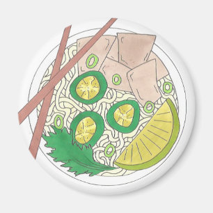 PHO Vietnamesisch Food Chicken Noodle Soup Chopsti Magnet