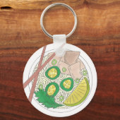 PHO Vietnamesisch Food Chicken Noodle Soup Chopsti Schlüsselanhänger (Vorderseite)