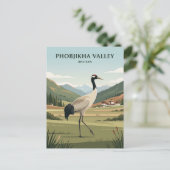 Phobjikha-Tal Bhutan Postkarte (Stehend Vorderseite)