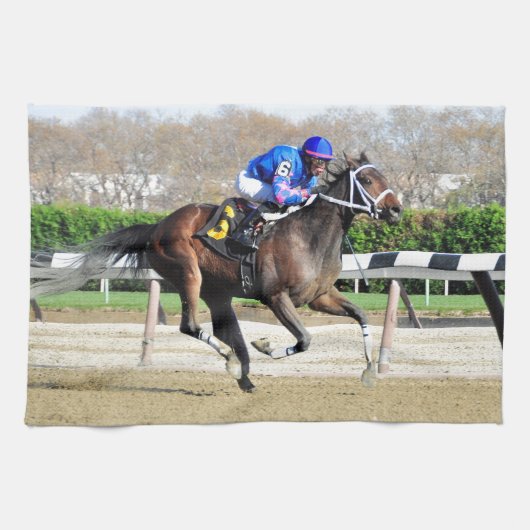 Phocea mit Irad Ortiz jr. Küchentuch (Horizontal)