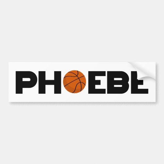 Phoebe Basketball Autoaufkleber (Vorne)