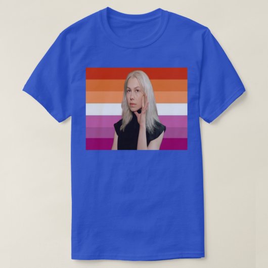 Phoebe Bridgers Lesbian Pride Flag T-Shirt (Design vorne)