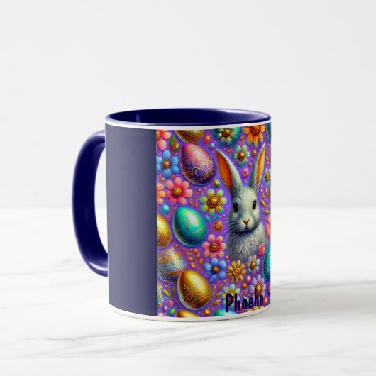 PHOEBE ~ EASTER BUNNY Eier Blume ~ Tasse (Vorderseite Links)