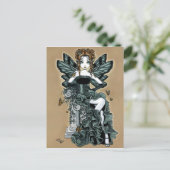 "Phoebe" Gothic Couture Butterfly Fairy Postcard Postkarte (Stehend Vorderseite)