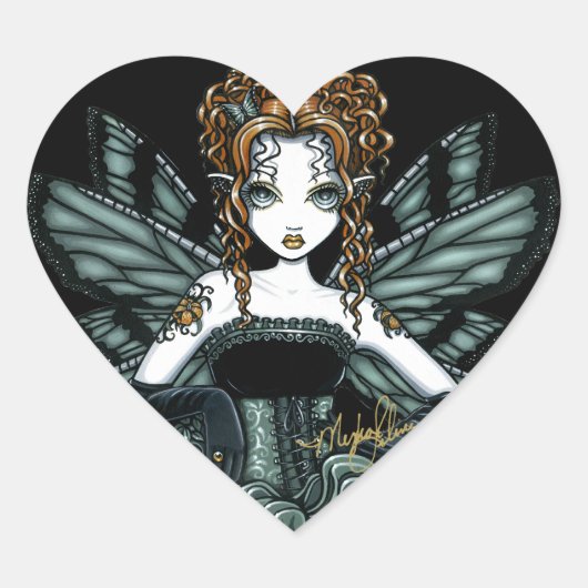 "Phoebe" Gothic Couture Butterfly Fairy Stickers (Vorderseite)