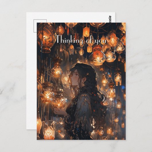 Phoebe in der Halle der Lanterns Postkarte (Vorne/Hinten)