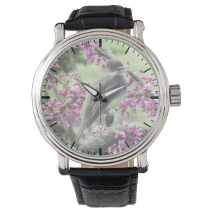 Phoebe in einem Redbud Tree Armbanduhr