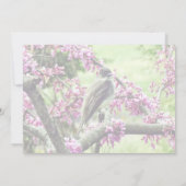Phoebe in einem Redbud Tree Hochzeitsmaterial Einladung (Rückseite)