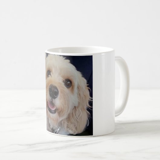 PhoebethePrincess Cavapoo auf einer klassischen Kaffeetasse (VorderseiteRechts)