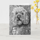 PhoebethePrincess, Cavapoo, Gruß-Karte Karte (Gelbe Blume)