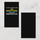Phoenicia History Teacher Vielen Dank Visitenkarte (Vorne/Hinten)