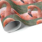 Phoenicopterus ruber geschenkpapier (Rolleneckpunkt)