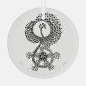 Phoenix 10 Jahre Ornament Aus Glas (Rückseite)