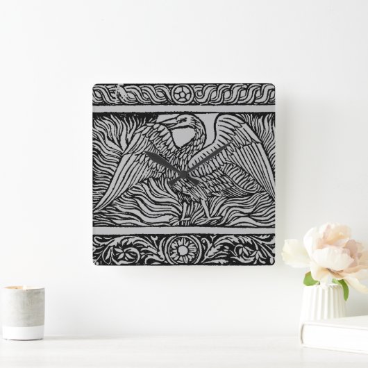 Phoenix, 1524 quadratische wanduhr (Zuhause)