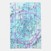 Phoenix Airport Flyway Chart Geschirrtuch (Vertikal)