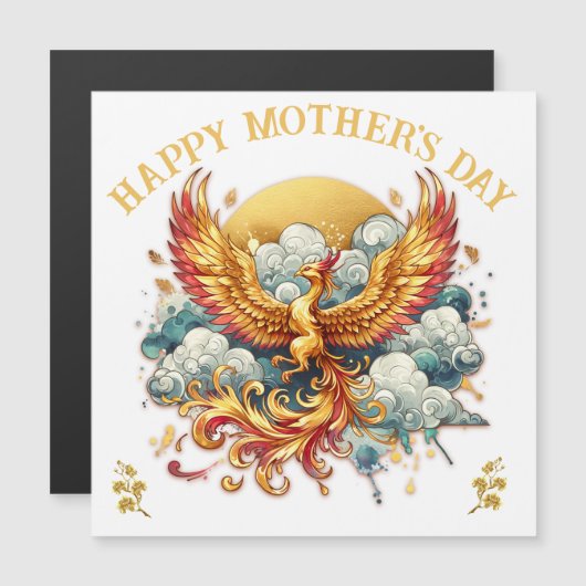Phoenix am Muttertag der Wolken | Magnetkarte (Vorne/Hinten)
