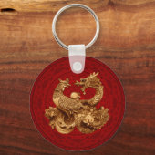 Phoenix and Dragon - on red Schlüsselanhänger (Vorderseite)