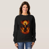 Phoenix-Anstieg der Verjüngung Feuer Phoenix-Vogel Sweatshirt (Vorne ganz)