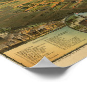 Phoenix Arizona 1885 Panoramakarte Poster (Ecke)