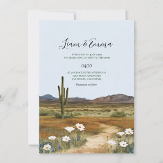 Phoenix Arizona Cactus Destination Wedding Einladung