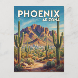 Phoenix Arizona Camelback Mountain Reise Kunst Postkarte