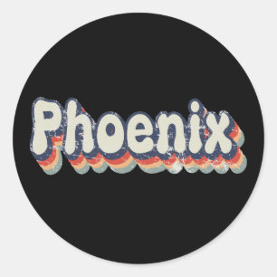 Phoenix Arizona Chrome City Classic Art Runder Aufkleber