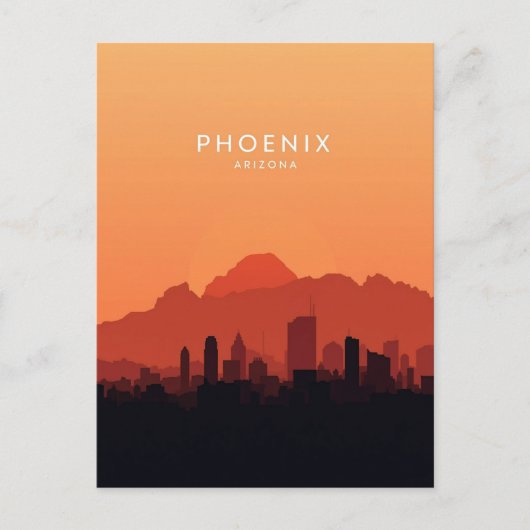 Phoenix Arizona: Desert Sunset Postkarte (Vorderseite)