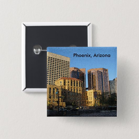 Phoenix, Arizona Downtown Button (Vorne & Hinten)