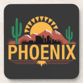 Phoenix Arizona Getränkeuntersetzer (Vorderseite)
