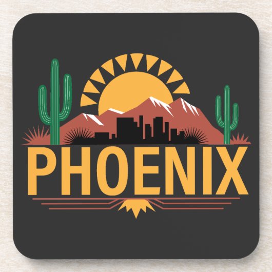 Phoenix Arizona Getränkeuntersetzer (Vorderseite)