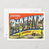 Phoenix Arizona Grüße aus US-Stadt Postkarte (Vorne/Hinten)