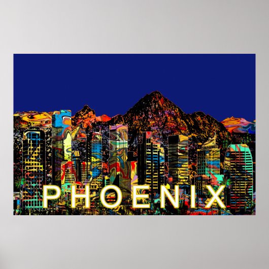 Phoenix, Arizona in Graffiti Poster (Vorne)