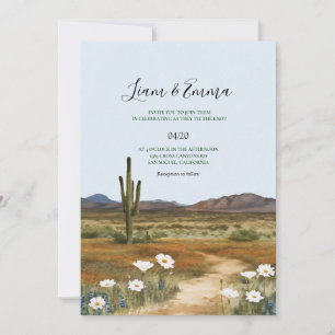 Phoenix Arizona Kaktus Zielhochzeit Einladung