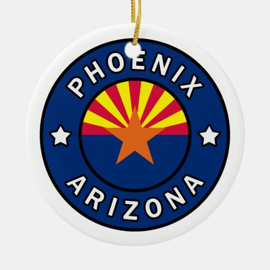Phoenix Arizona Keramik Ornament (Vorne)