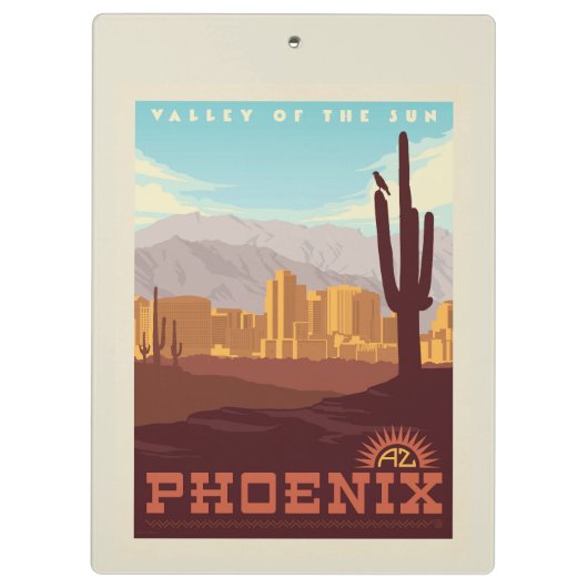 Phoenix, Arizona Klemmbrett (Rückseite)