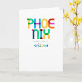 Phoenix Arizona Mitte Jahrhundert, Pop Art, Karte (Gelbe Blume)