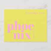 Phoenix Arizona modern rosa rot  Postkarte (Vorderseite)