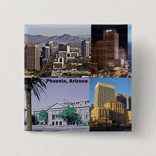 Phoenix Arizona Montage Button (Vorderseite)