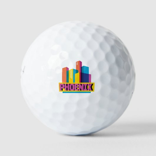 Phoenix, Arizona | Neon Skyline Golfball (Vorderseite)