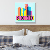 Phoenix, Arizona | Neon Skyline Leinwanddruck (Insitu (Schlafzimmer))