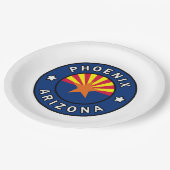 Phoenix Arizona Pappteller (Schrägansicht)