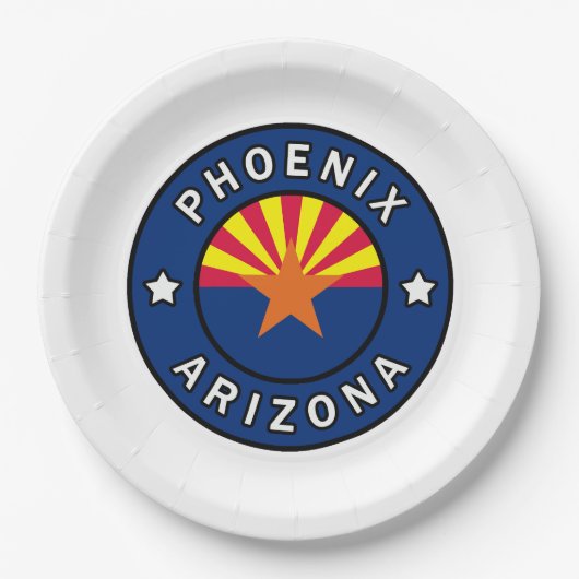 Phoenix Arizona Pappteller (Vorderseite)