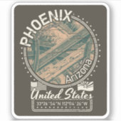 PHOENIX ARIZONA - PHOENIX STADT - HIGHWAY AUFKLEBER (Vorderseite)