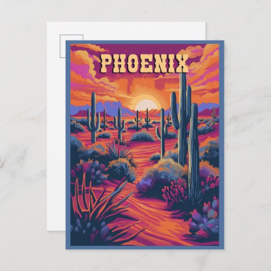 Phoenix, Arizona Postkarte (Vorne/Hinten)