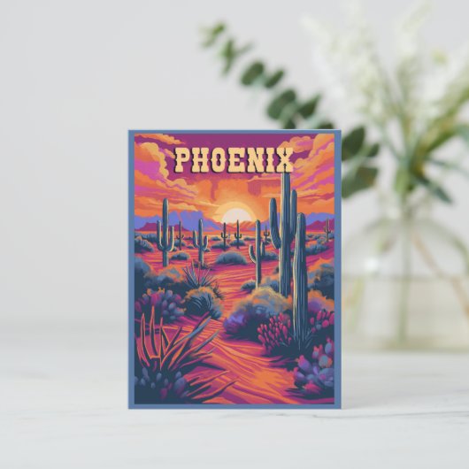 Phoenix, Arizona Postkarte (Stehend Vorderseite)