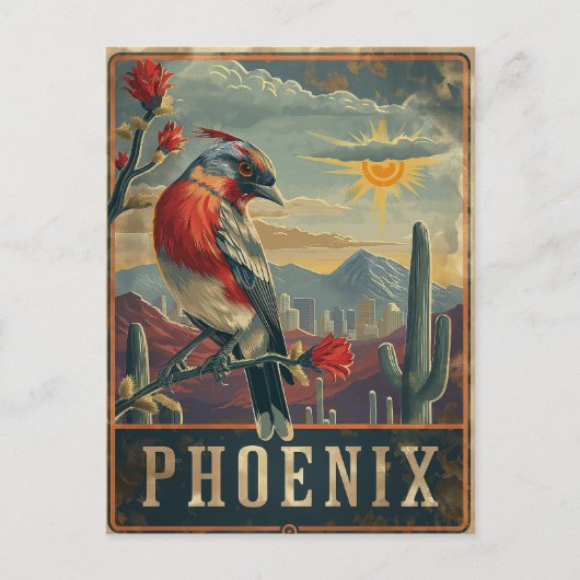 Phoenix, Arizona Postkarte (Vorderseite)