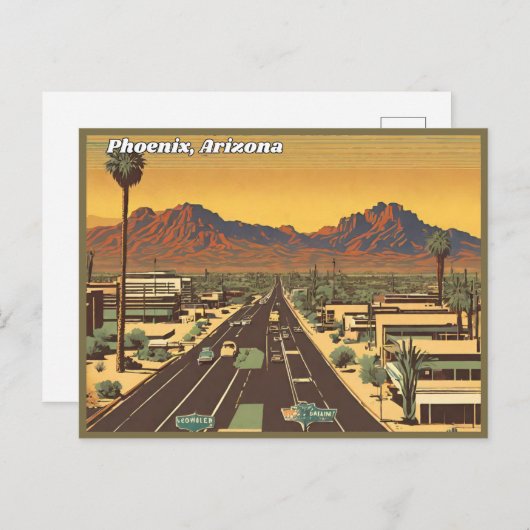 Phoenix, Arizona Postkarte (Vorne/Hinten)