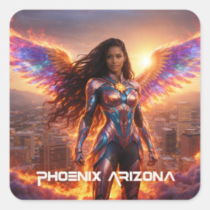 PHOENIX - ARIZONA QUADRATISCHER AUFKLEBER